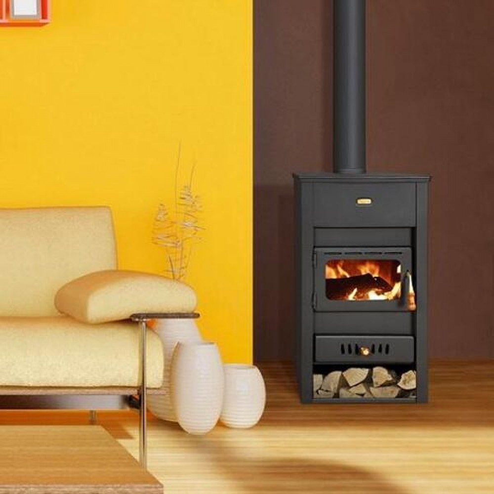 Piec z płaszczem wodnym na drewno Prity K2 CP W13 z żeliwną płytą wierzchnią, 15 kW | Piece z płaszczem wodnym na drewno | Piece na drewno |