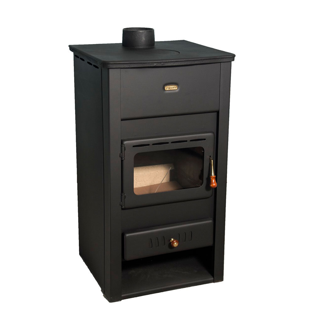 Piec na drewno Prity K2 CP z żeliwną płytą wierzchnią, 10,4 kW | Bezpośrednie piece na drewno | Piece na drewno |