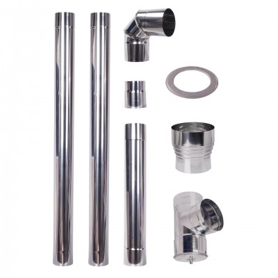 Zestaw kominowy do pieca na pelet, Stal nierdzewna AISI 304, 80-150mm - Porównanie produktów
