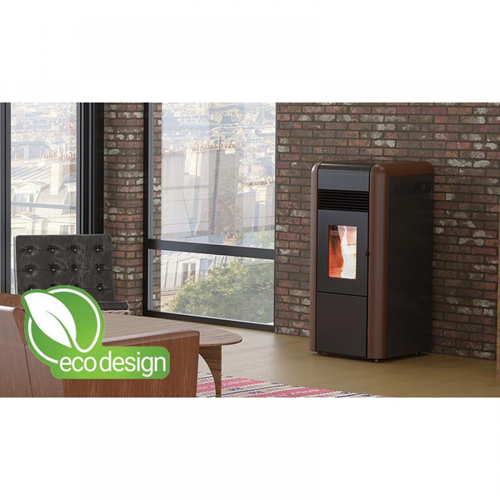 Piec / Kominek na pellet z płaszczem wodnym Alfa Plam Dino 27 Brązowy, 27kW | Piece / kominki na pellet z płaszczem wodnym | Piece na pellet / Kominki na pellet |