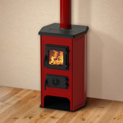 Piec na drewno MBS Hit, Czerwony, 11 kW - Piece na drewno