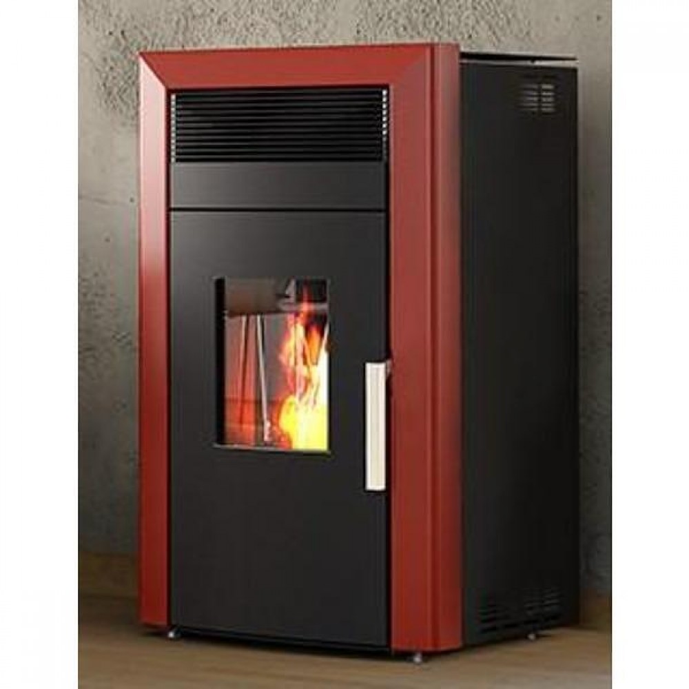 Piec / Kominek na pellet z płaszczem wodnym Alfa Plam Commo 12 Czerwony, 12kW | Piece / kominki na pellet z płaszczem wodnym | Piece na pellet / Kominki na pellet |