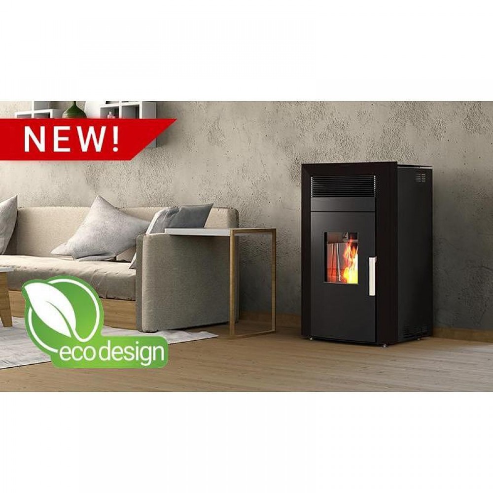 Piec / Kominek na pellet z płaszczem wodnym Alfa Plam Commo 12 Czarny, 12kW | Piece / kominki na pellet z płaszczem wodnym | Piece na pellet / Kominki na pellet |