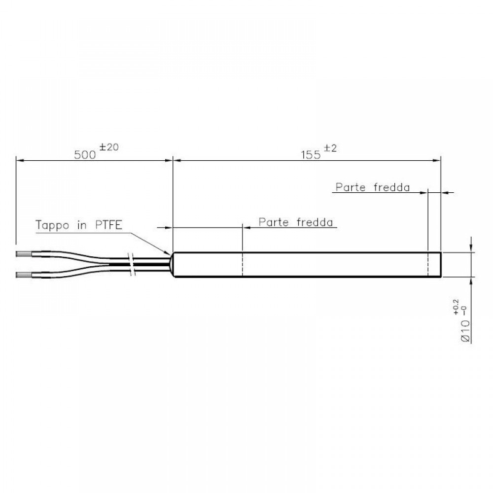 Zapalarka / Grzałka do pieca na pellet La Nordica, Bestove, Pasian i innych, długość całkowita 155mm, 280W | Zapalarki / Grzałki do pieca na pellet | Części do pieca na pellet |