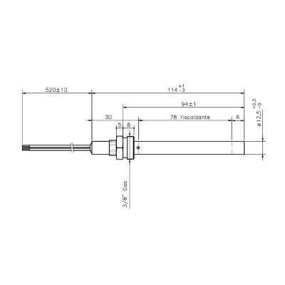 Zapalarka / Grzałka do pieca na pellet Ecoteck, Ravelli i inne, długość całkowita 114mm, 250W - Porównanie produktów
