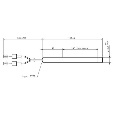 Zapalarka / Grzałka do pieca na pellet La Nordica i innych, długość całkowita 185mm, moc 400W - Porównanie produktów