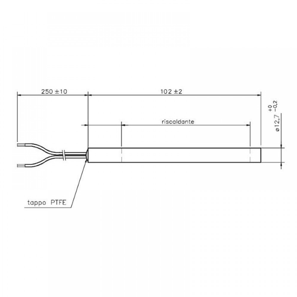 Zapalarka / Grzałka do pieca na pellet Arce, Cadel, Eurofiamma, Eurosteack i innych, długość całkowita 101mm, 300W | Zapalarki / Grzałki do pieca na pellet | Części do pieca na pellet |
