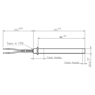 Zapalarka / Grzałka do pieca na pellet ComfortBilt, Avalon, Lopi, długości całkowitej 160mm, 250W - Zapalarki / Grzałki do pieca na pellet