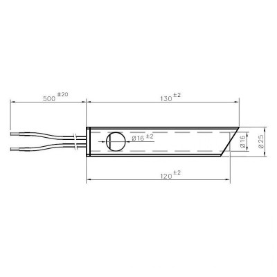 Grzałka / Zapalarka do palnika na pellet z rurką doprowadzającą powietrze do Ferroli, Anselmo Cola i innych, długość całkowita 120mm, 350W - Części do palnika na pellet