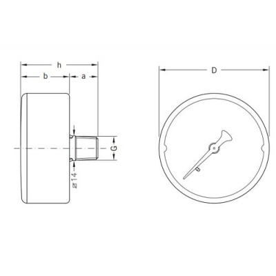 Axial manometer Cewal, Rear connection - Porównanie produktów