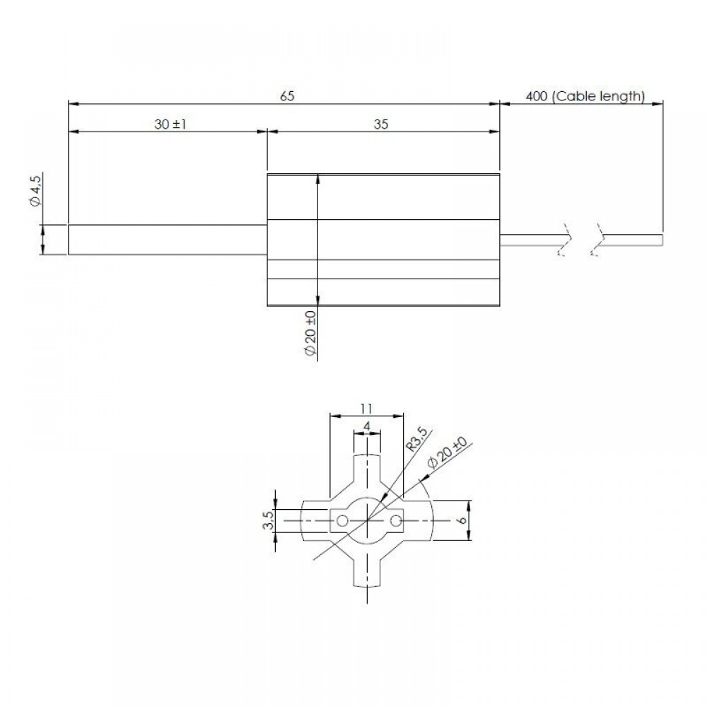 Zapalarka / Grzałka do pieca na pellet Eco Spar, BURNiT, niskonapięciowa, długość całkowita 65mm, moc 95W do 24V | Zapalarki / Grzałki do pieca na pellet | Części do pieca na pellet |