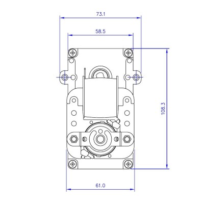 Motoreduktor z wałem drążonym Mellor KB1008 5RPM do pieca peletowego Cadel, Deville, Eurofiamma, Eurostek, Italiana Camini, Karmek One, Zibro, Puros, Qlima, Italflame, Tecnoflam, Bestfire, TMC, MG, Ambiente e Calore, Fair, King Fire, Mecatech i inne - Części do pieca na pellet