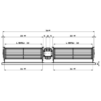 Podwójny wentylator krzyżowy Cadel, Ravelli, Edilkamin o średnicy 60 mm, przepływ 168 m³/h - Porównanie produktów