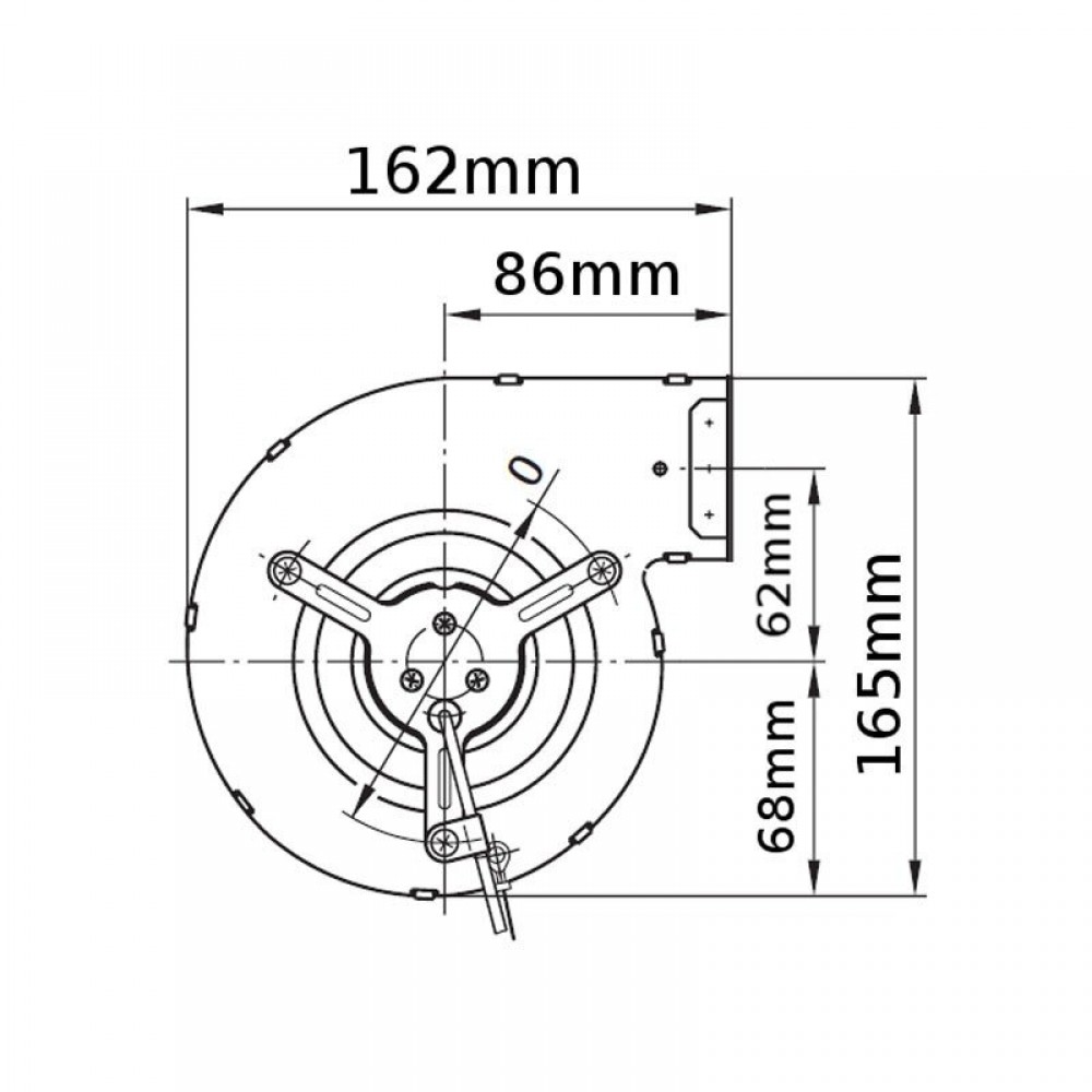 Wentylator odśrodkowy EBM 265 m³/h do pieców na pellet Caminetti Montegrappa, Ecoteck, MCZ, Palazzetti, Ravelli, Royal i inne | Wentylatory do pieca na pellet | Części do pieca na pellet |