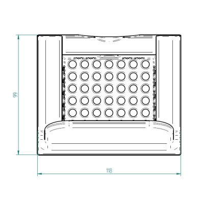 Ruszt do pieca na pellet, 118 x 99 mm - Ruszt do pieca na pellet