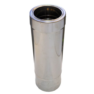 Teleskopowy dwuścienny przewód kominowy, stal nierdzewna AISI 304, prosty, izolowany, długość 51 - 90 cm, Ф80-130 - Ф300-350 - Przewód kominowy