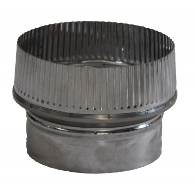 Adapter kominowy do pieca na pellet, Stal nierdzewna Ø80-130 - Adapter kominowy
