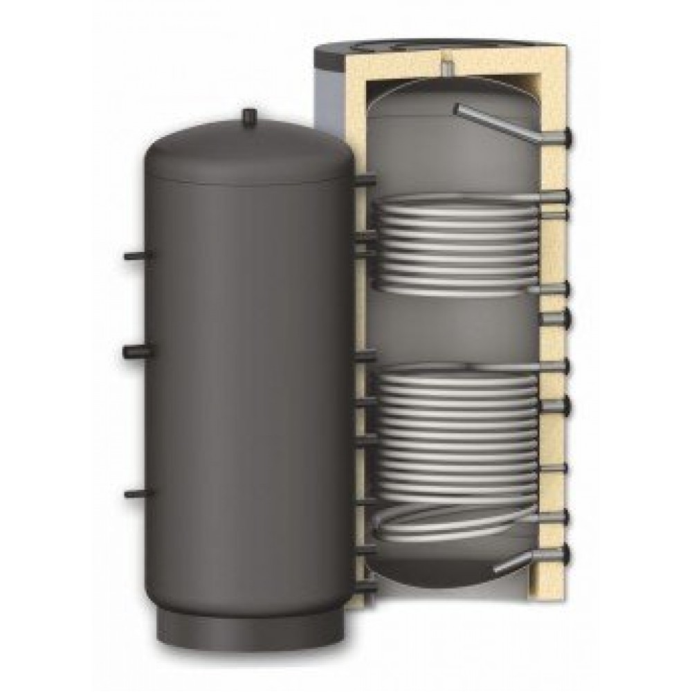 Zbiornik buforowy Sunsystem, Model PR2 2000, Pojemność 2000L, Dwa wymienniki ciepła cewkowe | Buffers Zbiornik buforowy Sunsystem, Model PR2 2000, Pojemność 2000L, Dwa wymienniki ciepła cewkowe | Buffers | |