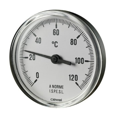 Bimetallic thermoplastic thermometer Cewal, Rear stem 50mm x 1/2'' - Porównanie produktów