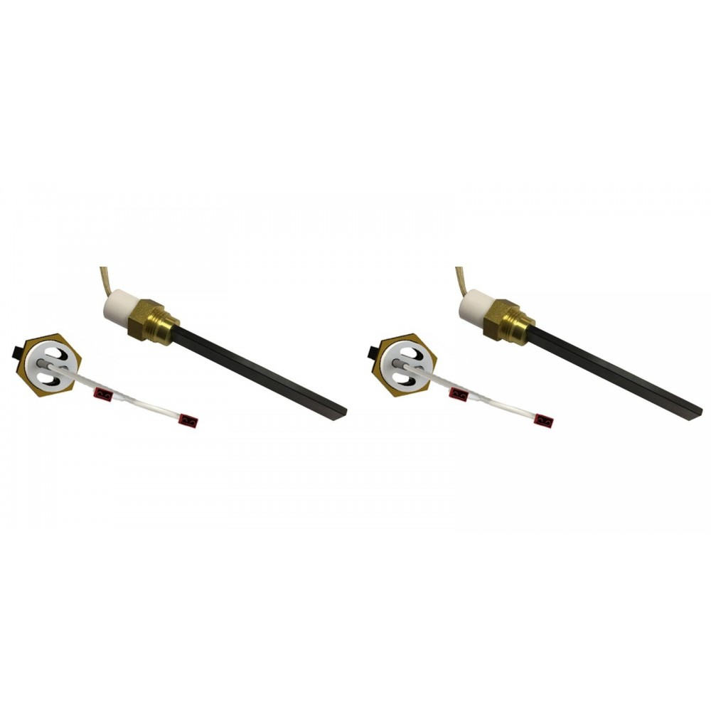Zapalarka / Grzałka do pieca na pellet z czarnym kryształem kwarcu do Eco Spar, BURNiT, Whitfield, Lennox, długość całkowita 123mm, moc 400W - x2 | Zapalarki / Grzałki do pieca na pellet | Części do pieca na pellet |
