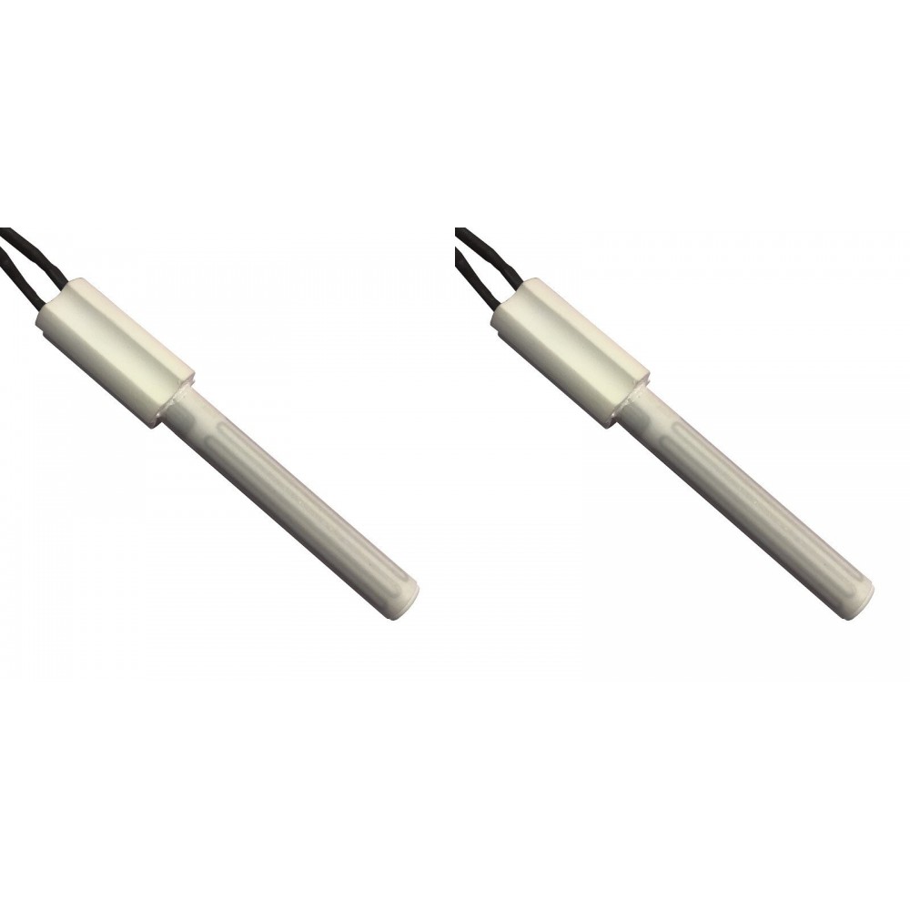 Ceramiczna zapalarka / grzałka do pieca na pellet Eco Spar, BURNiT, Ashley, Adler, AMG, Piazzetta, długość całkowita 102mm, moc 250W - x2 | Zapalarki / Grzałki do pieca na pellet | Części do pieca na pellet |