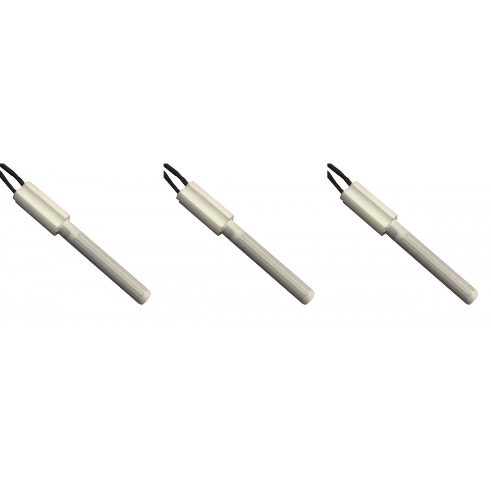 Ceramiczna zapalarka / grzałka do pieca na pellet Eco Spar, BURNiT, Ashley, Adler, AMG, Piazzetta, długość całkowita 102mm, moc 250W - x3 | Zapalarki / Grzałki do pieca na pellet | Części do pieca na pellet |