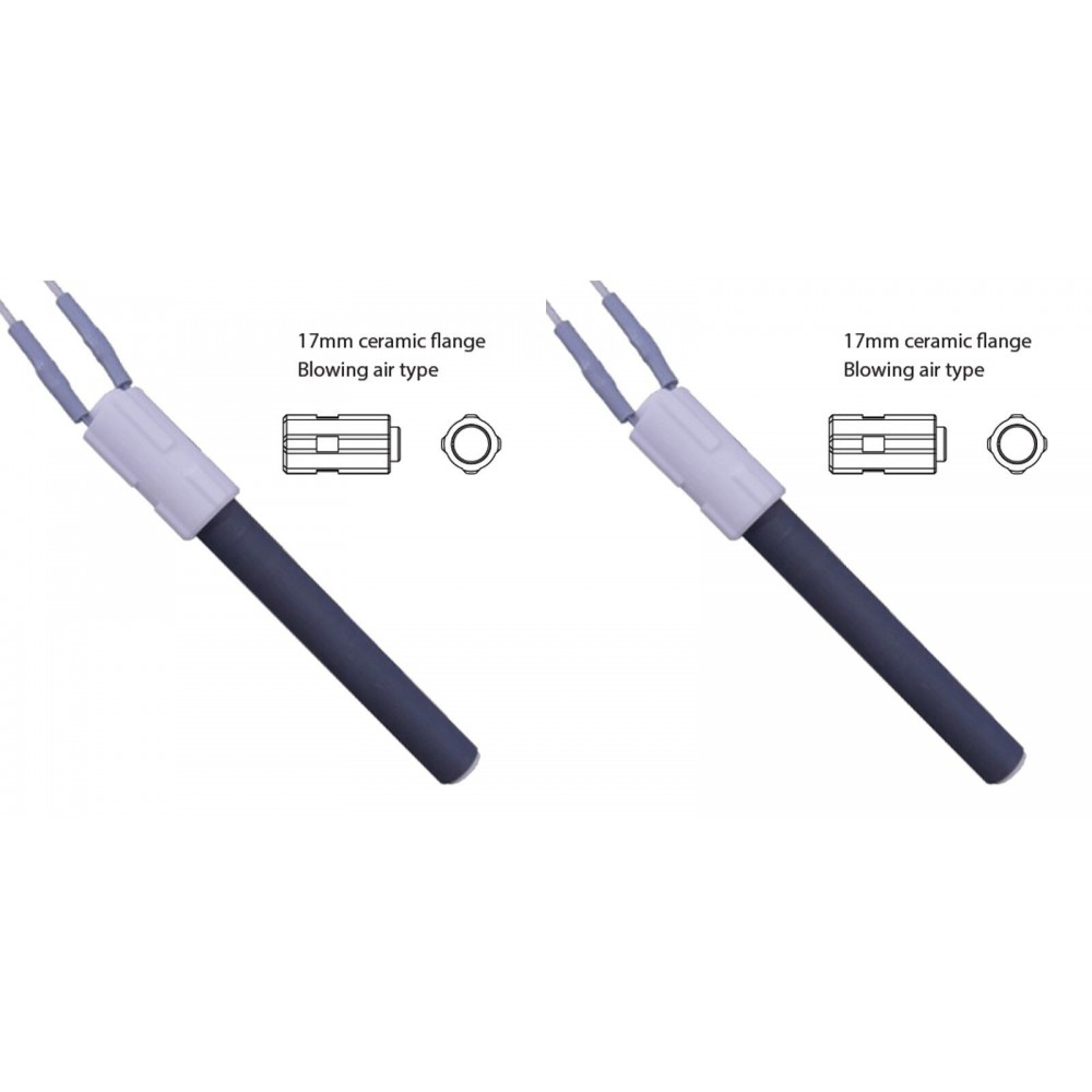 Ceramiczny zapalarka / grzałka do pieca na pellet BURNiT, Palazzetti i innych, długość całkowita 113mm, 260W - x2