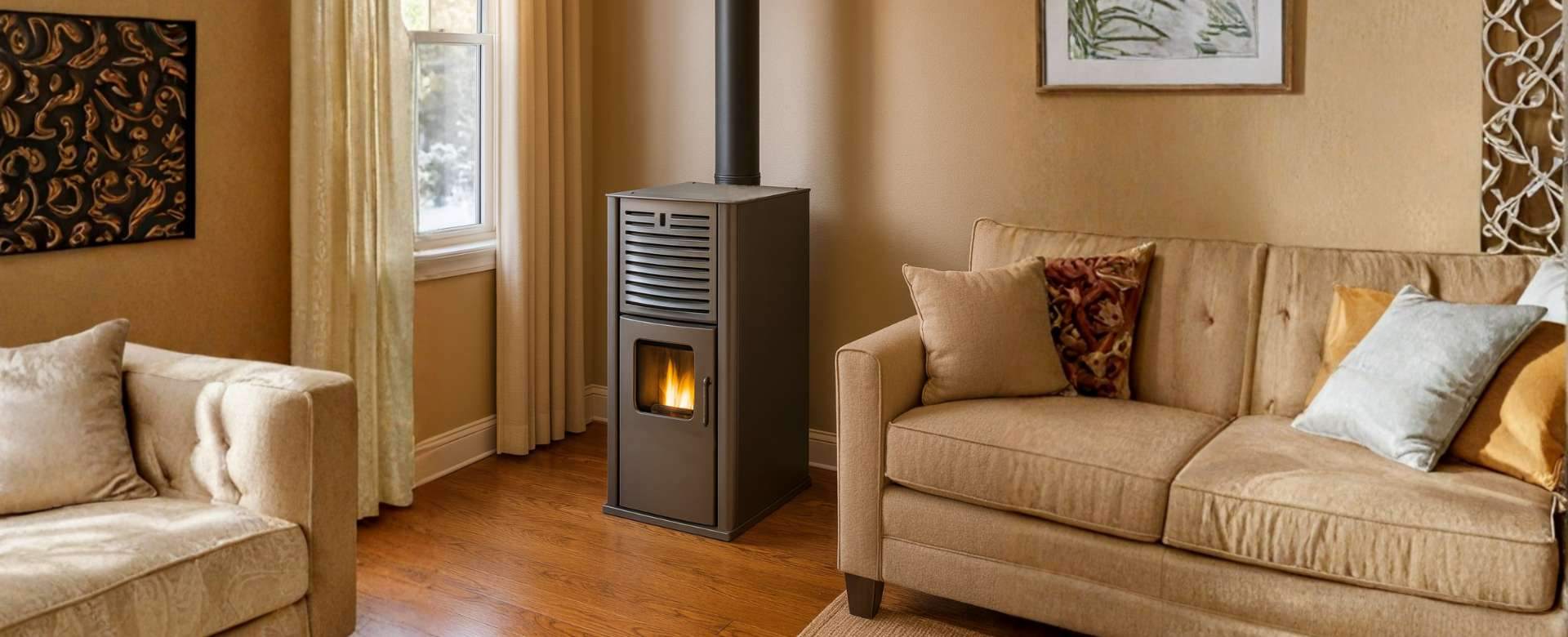 Kominek na pellet z płaszczem wodnym